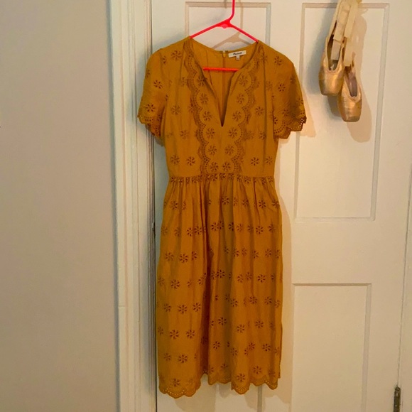 madewell burnt orange dress MADEWELL BURNT ORANGE CROSSHATCH TEXTURE KNEE-LENGTH APRON CAMI DRESS Sz XXL